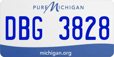 MI license plate DBG3828