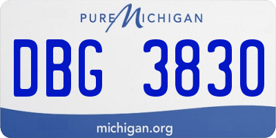 MI license plate DBG3830