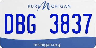 MI license plate DBG3837