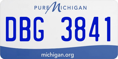 MI license plate DBG3841