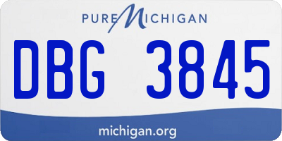 MI license plate DBG3845