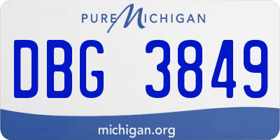 MI license plate DBG3849
