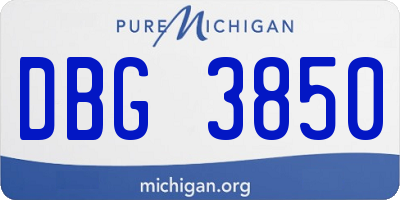 MI license plate DBG3850