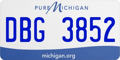 MI license plate DBG3852