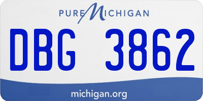 MI license plate DBG3862