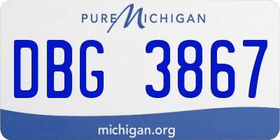 MI license plate DBG3867