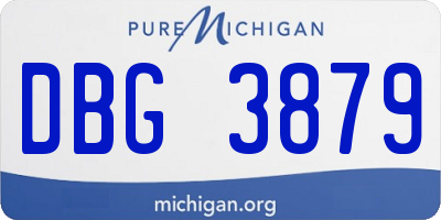 MI license plate DBG3879