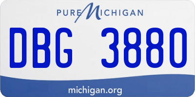 MI license plate DBG3880