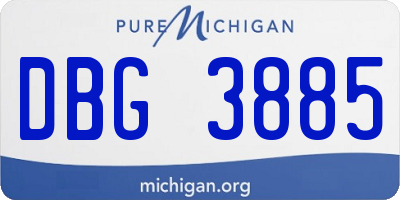 MI license plate DBG3885