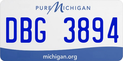 MI license plate DBG3894