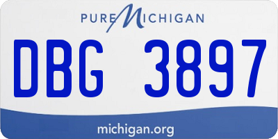 MI license plate DBG3897