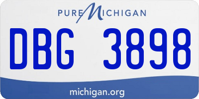 MI license plate DBG3898