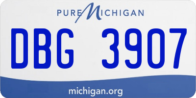 MI license plate DBG3907