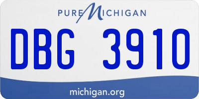 MI license plate DBG3910