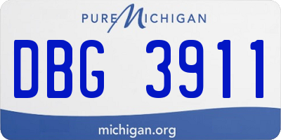 MI license plate DBG3911