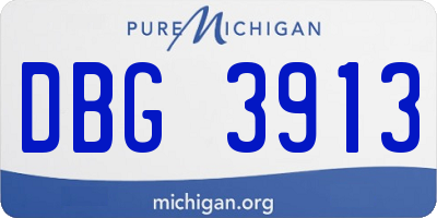 MI license plate DBG3913