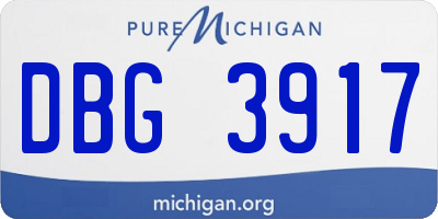 MI license plate DBG3917