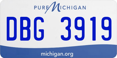 MI license plate DBG3919