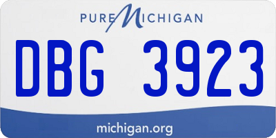 MI license plate DBG3923