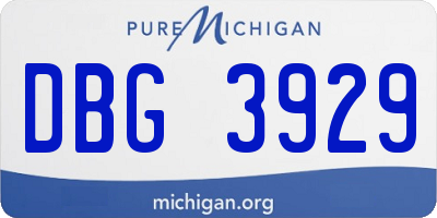 MI license plate DBG3929