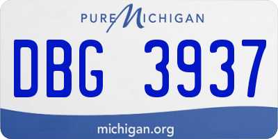 MI license plate DBG3937