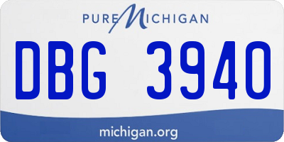 MI license plate DBG3940