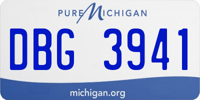 MI license plate DBG3941