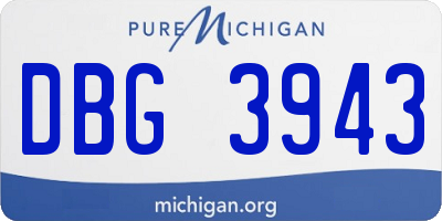 MI license plate DBG3943