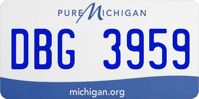 MI license plate DBG3959