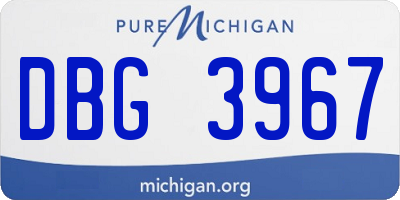 MI license plate DBG3967