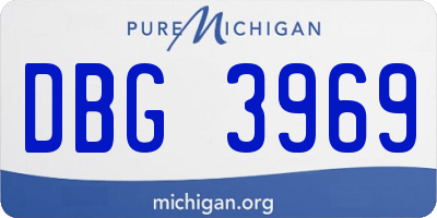 MI license plate DBG3969