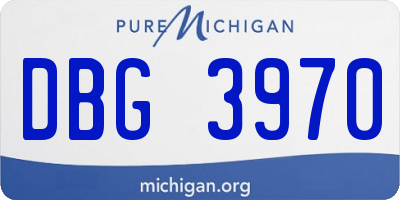 MI license plate DBG3970