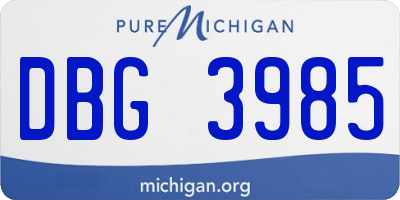MI license plate DBG3985