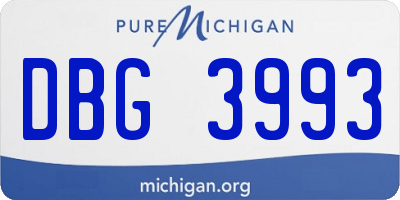 MI license plate DBG3993