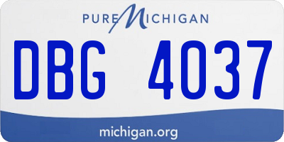 MI license plate DBG4037