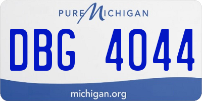 MI license plate DBG4044