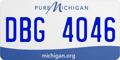 MI license plate DBG4046