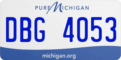 MI license plate DBG4053