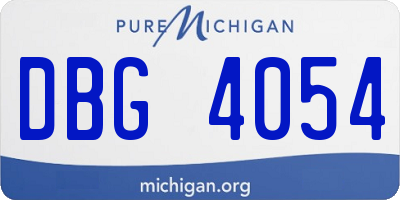 MI license plate DBG4054