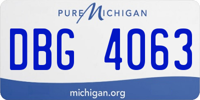 MI license plate DBG4063