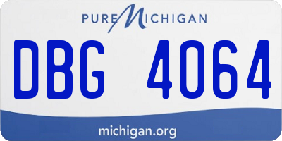 MI license plate DBG4064