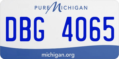 MI license plate DBG4065