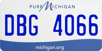 MI license plate DBG4066