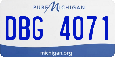 MI license plate DBG4071