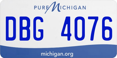 MI license plate DBG4076