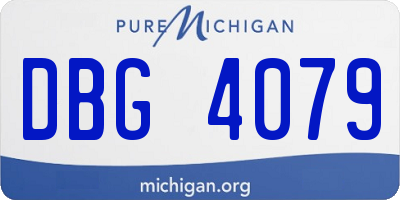 MI license plate DBG4079