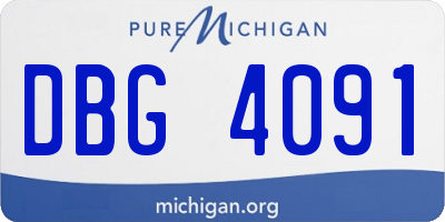 MI license plate DBG4091