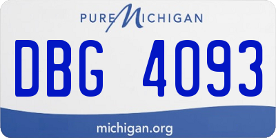 MI license plate DBG4093