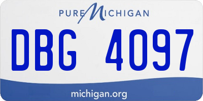 MI license plate DBG4097