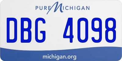 MI license plate DBG4098